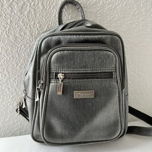 Grey mini backpack